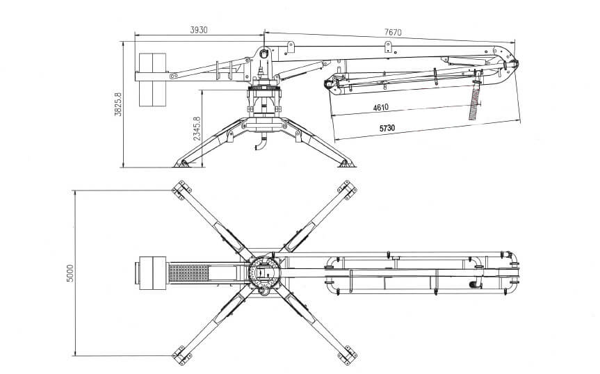 Мобільна бетонорозподільна механічна стріла HGY 18 Фото 1
