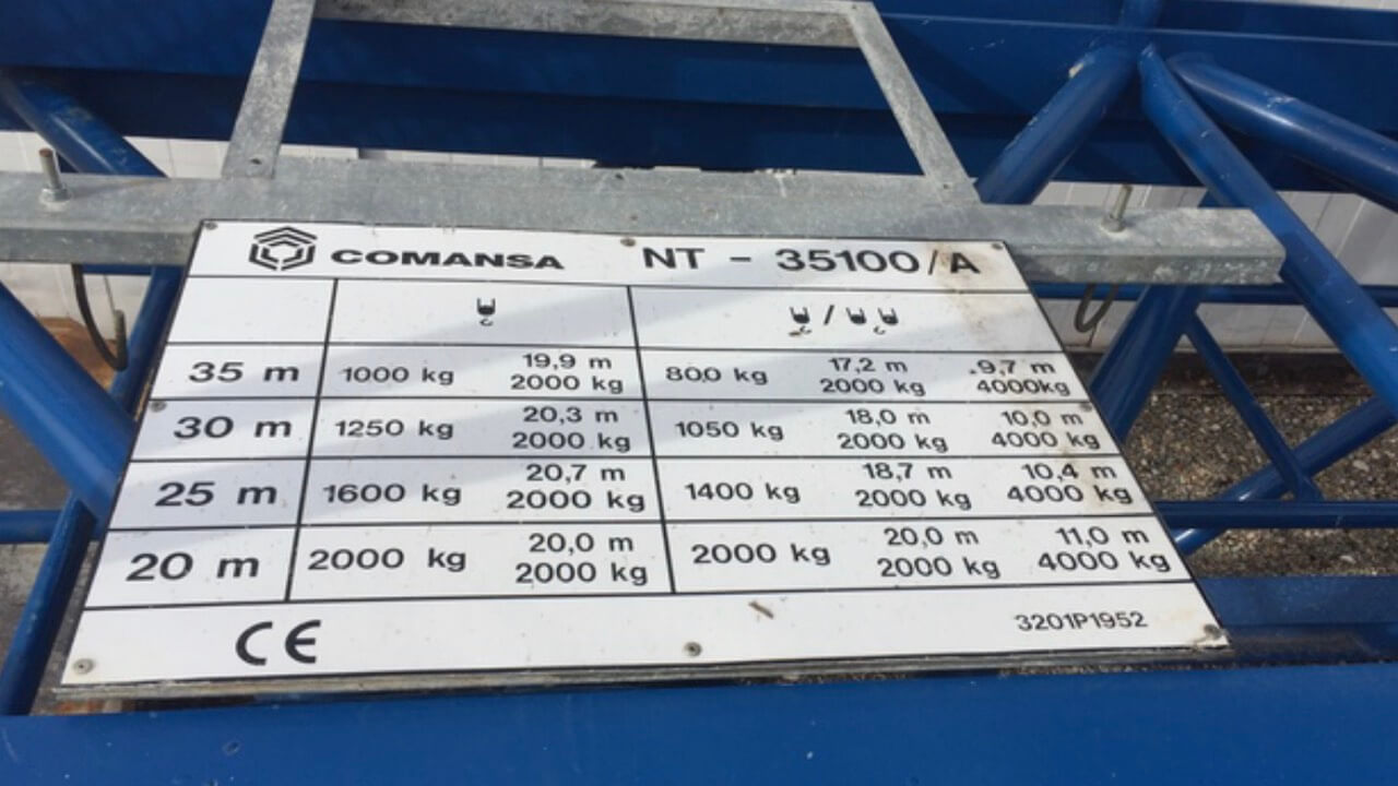 Б/У БАШЕННЫЙ КРАН БЕЗОГОЛОВОЧНЫЙ COMANSA NT35100 Фото 1