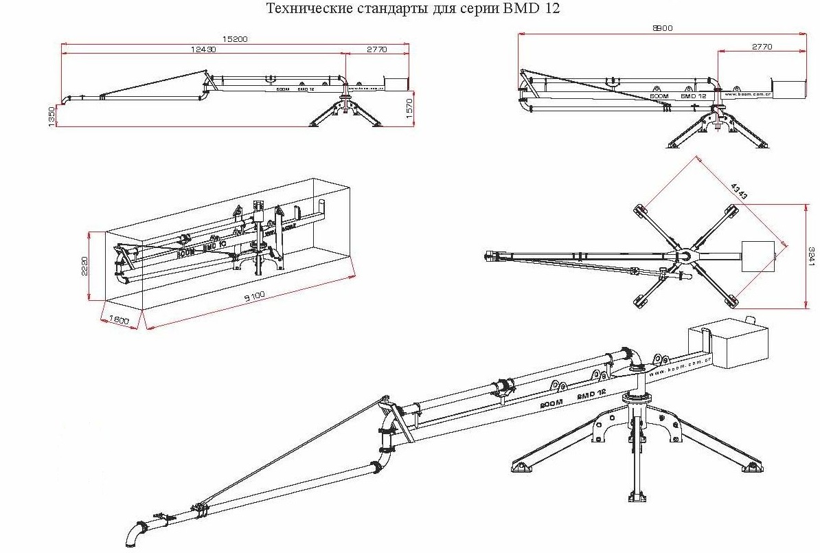 Мобільна бетонороздатна механічна стріла BMD 12 Фото 1
