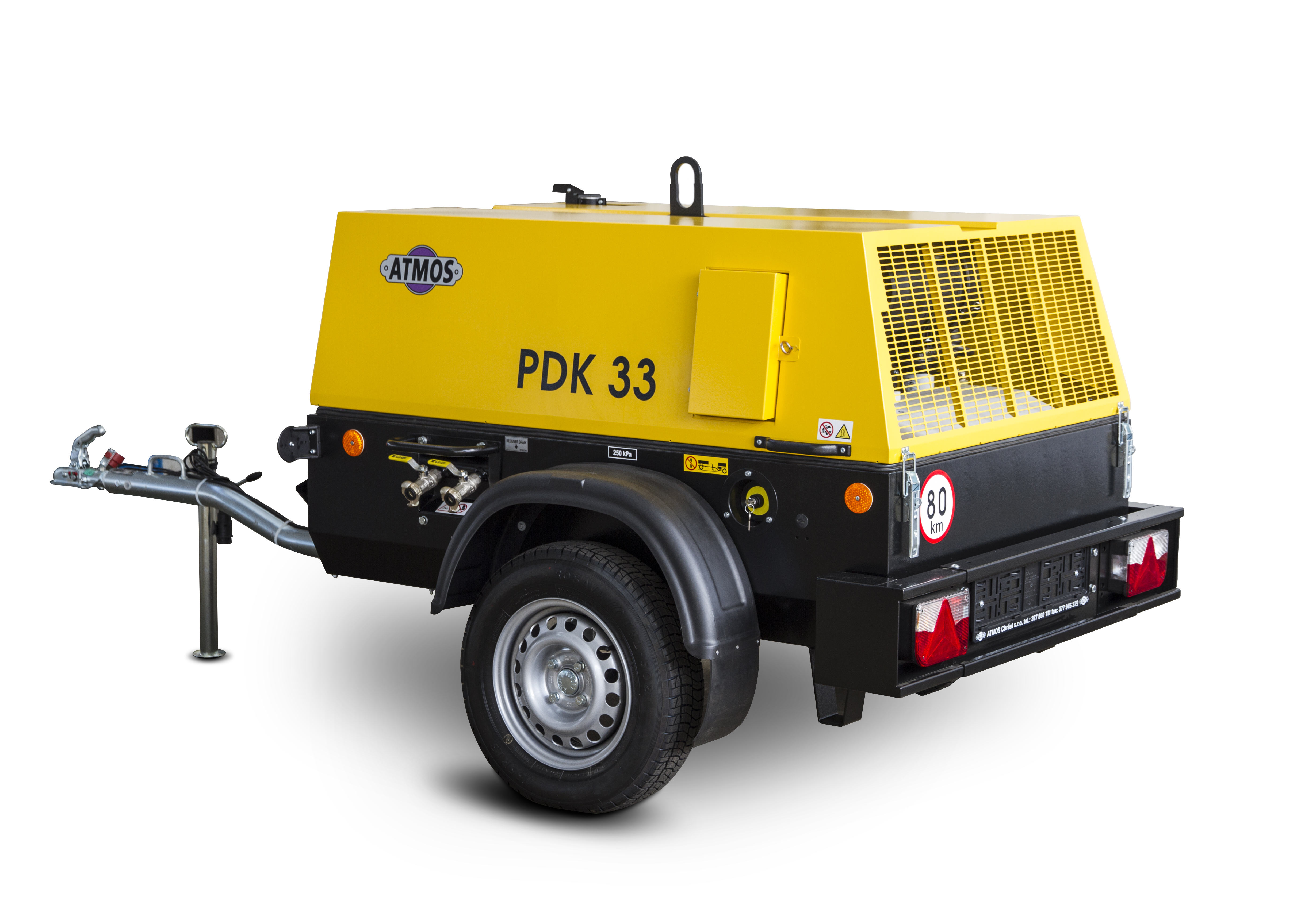 Передвижной дизельный компрессор PDK 33 (Kubota V1505) – 5,0 / 3,2 м3/мин, 7-12 бар Передвижной дизельный компрессор PDK 33 (Kubota V1505) – 5,0 / 3,2 м3/мин, 7-12 бар